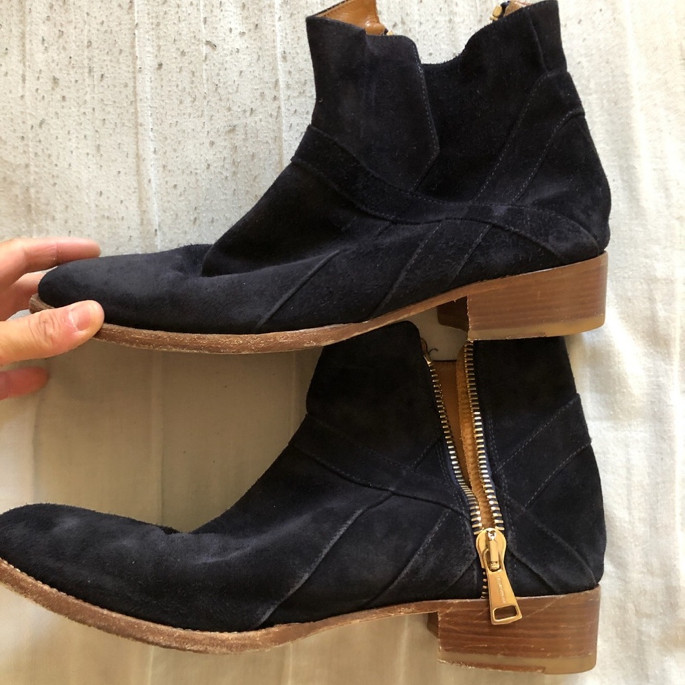 The grand voyage navy Chelsea boots
